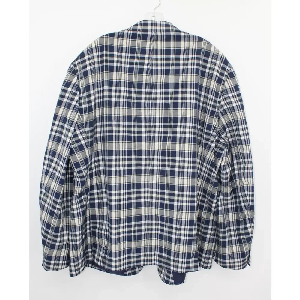 Lauren by Polo Ralph Lauren Plaid Cotton Blazer Suit Jacket 50R